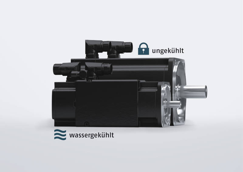 Vergleich wassergekühlte Servomotoren