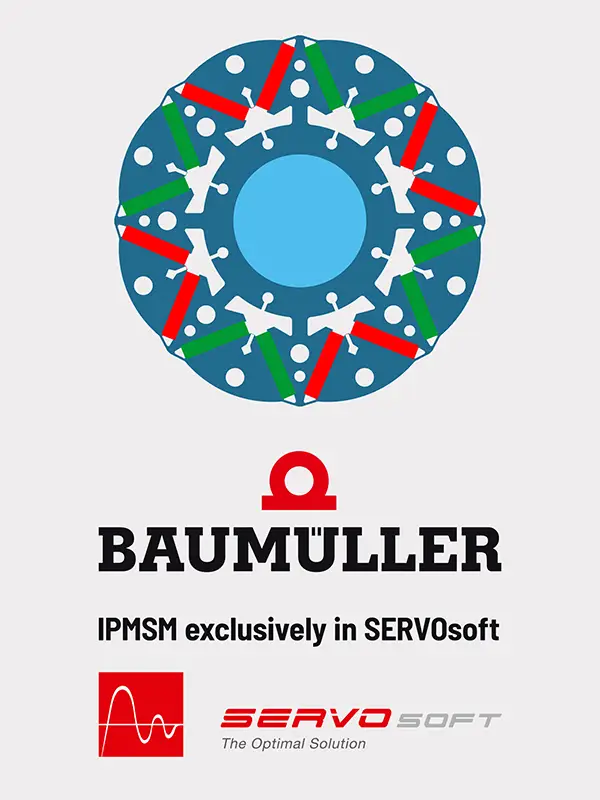 Das komplette IPMSM-Motormodell kann nun exklusiv in SERVOsoft verwendet werden