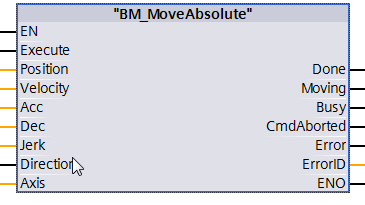 BM_MoveAbsolute – Darstellung in FBD