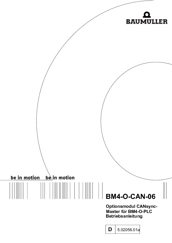Immagine di copertina Technical documentation CANsync-Master für b maXX PLC Betriebsanleitung