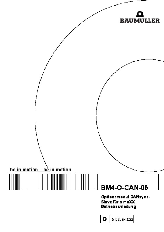 Immagine di copertina Technical documentation CANsync-Slave für b maXX PLC Betriebsanleitung