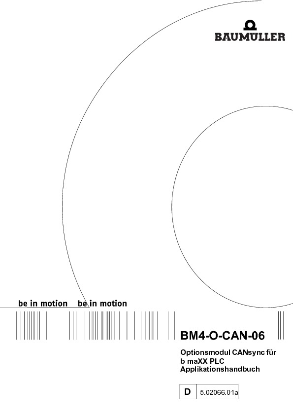Immagine di copertina Technical documentation CANsync für b maXX PLC Applikationshandbuch