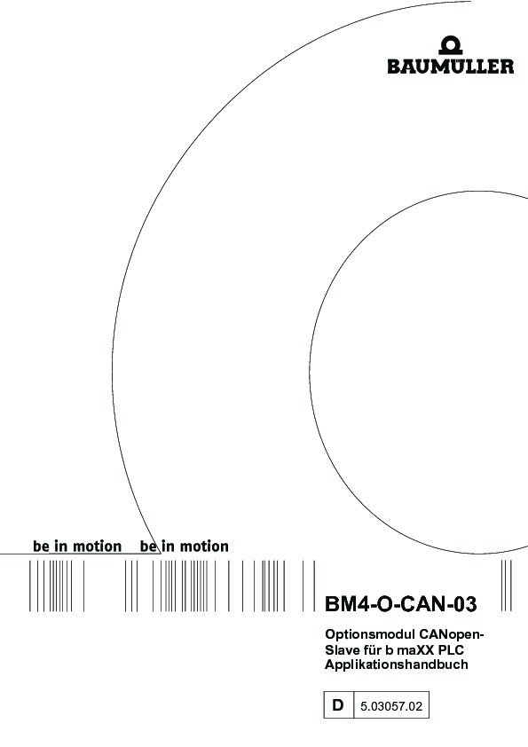 Immagine di copertina Technical documentation CANopen-Slave für b maXX PLC Applikationshandbuch