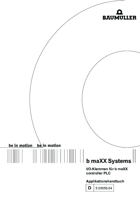Immagine di copertina Technical documentation I/O-Klemmen Applikationshandbuch