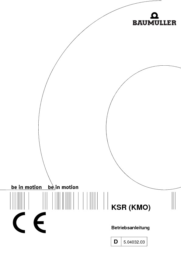 Immagine di copertina Technical documentation KSR Betriebsanleitung