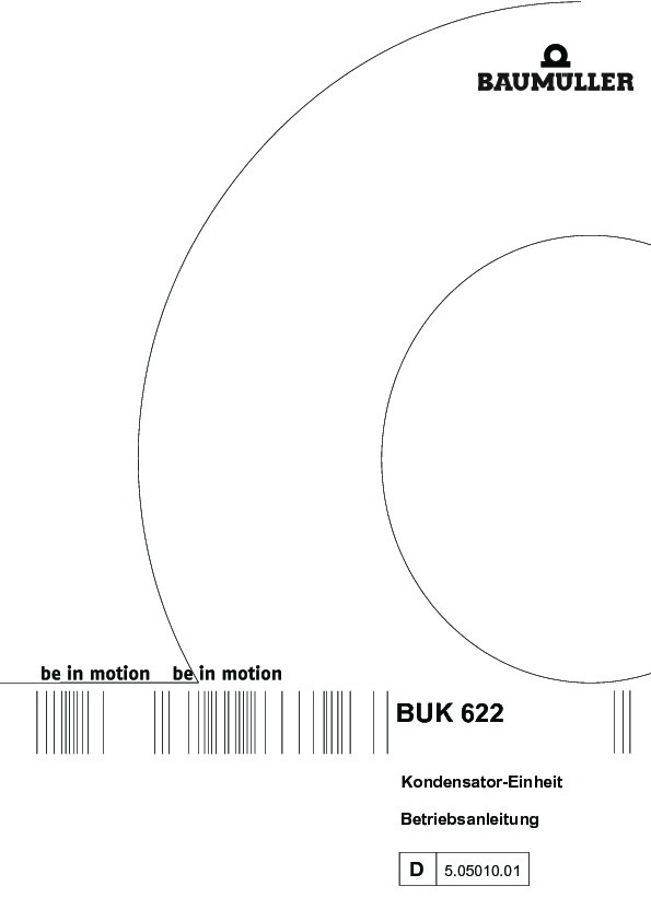 Immagine di copertina Technical documentation BUK 622 Betriebsanleitung