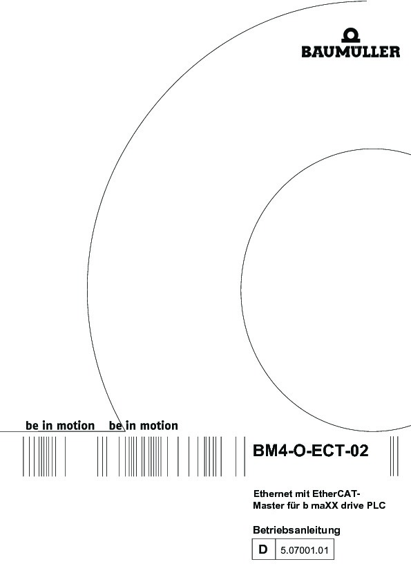 Immagine di copertina Technical documentation Ethernet mit EtherCAT-Master für b maXX PLC Betriebsanleitung