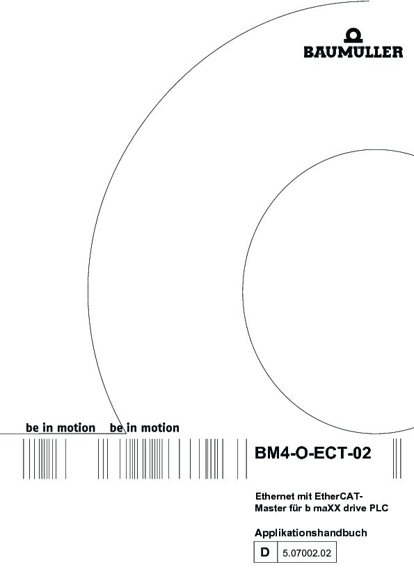 Immagine di copertina Technical documentation Ethernet mit EtherCAT-Master für b maXX PLC Applikationshandbuch