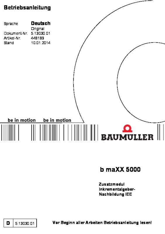 Immagine di copertina Technical documentation IEE/SIE Zusatzmodul für b maXX5000 Betriebsanleitung