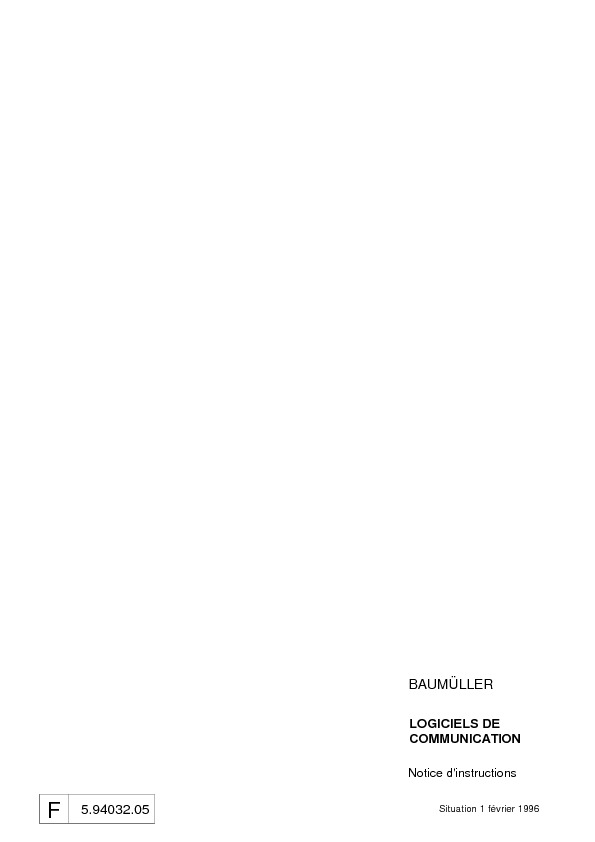 Immagine di copertina Technical documentation Logiciels de Communication BUM 618/619