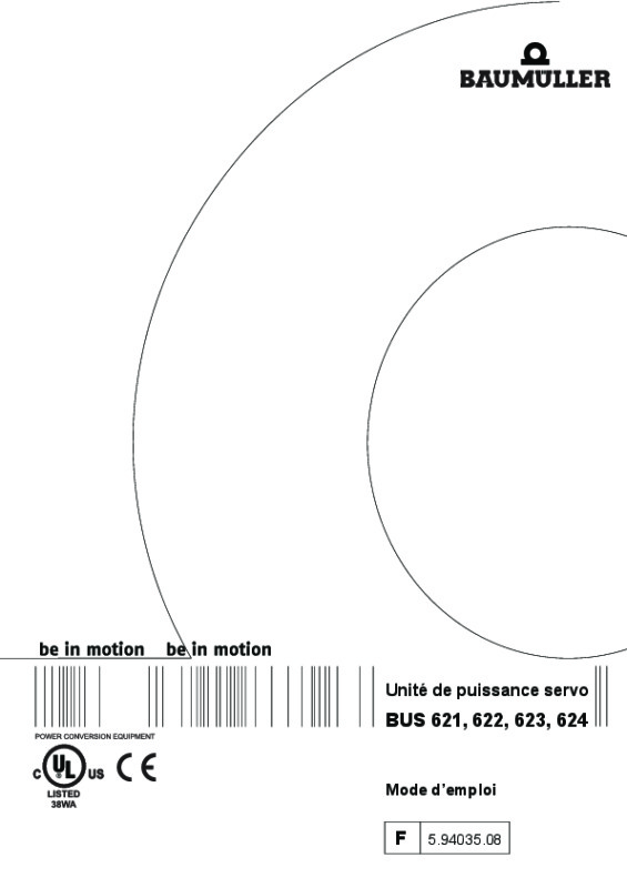 Immagine di copertina Technical documentation BUS 621, 622, 623, 624 (CE+UL) Mode d'emploi