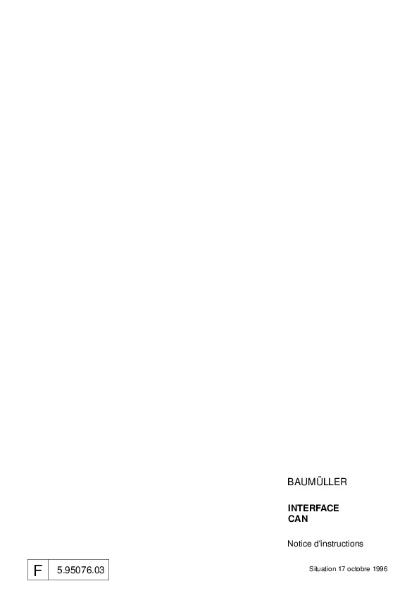 Immagine di copertina Technical documentation Interface CAN