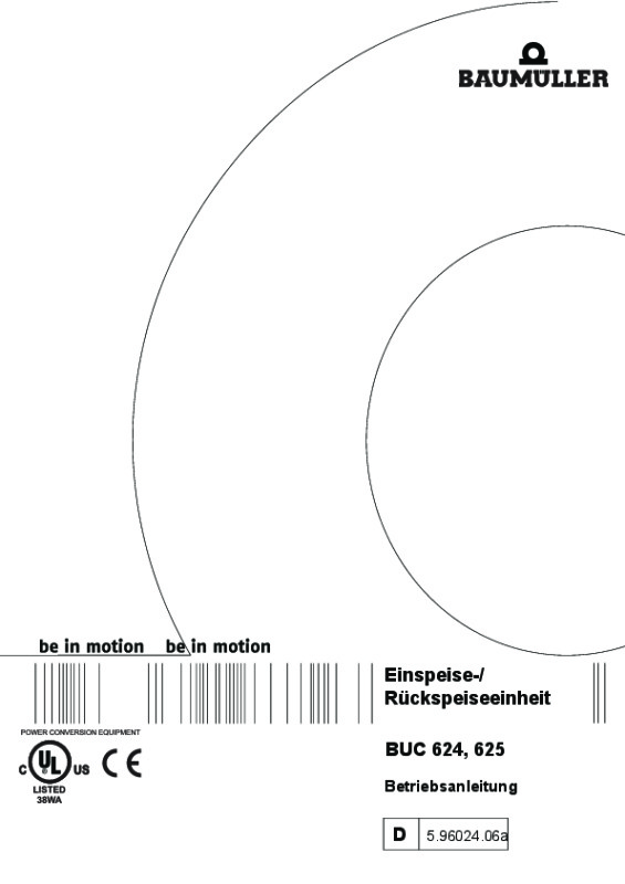 Immagine di copertina Technical documentation BUC 624, 625 (CE+UL) Betriebsanleitung