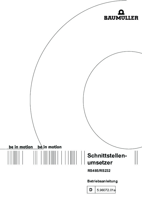 Immagine di copertina Technical documentation Schnittstellenumsetzer RS485/232