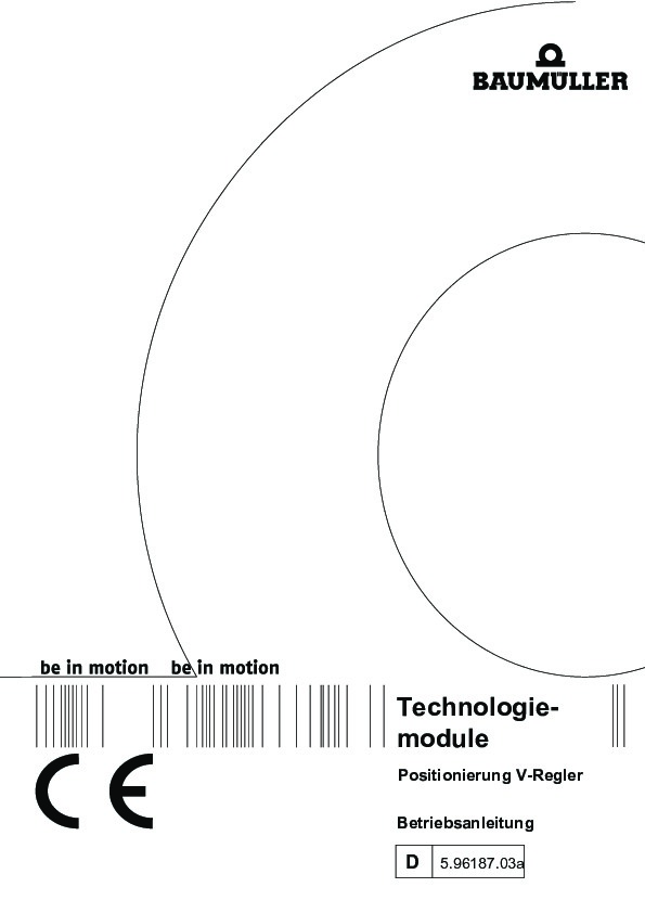 Immagine di copertina Technical documentation Positionierung zum V-Regler V2.xx