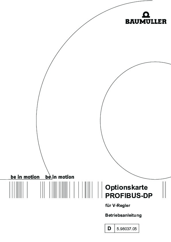 Immagine di copertina Technical documentation Optionskarte PROFIBUS-DP