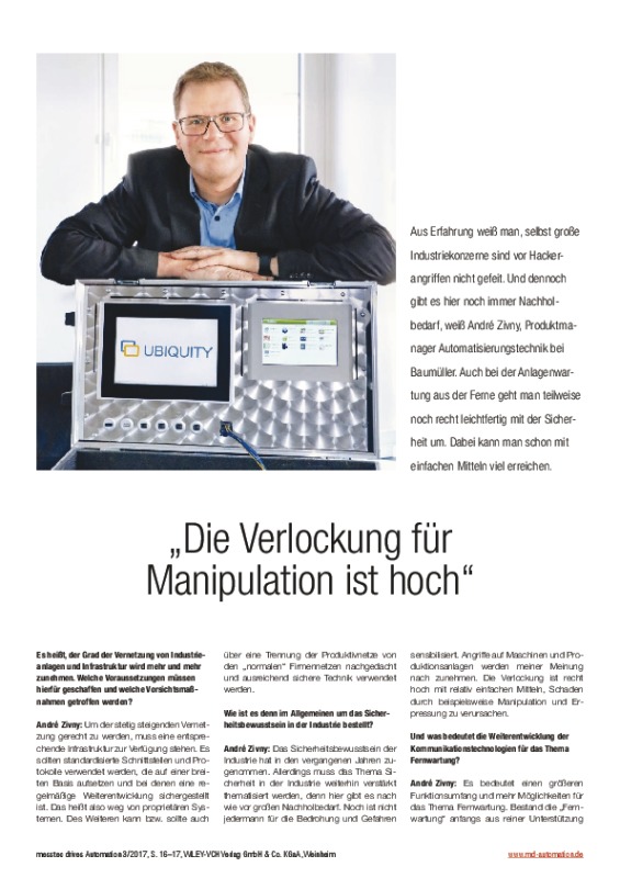 Immagine di copertina Publication Die Verlockung für Manipulation ist hoch