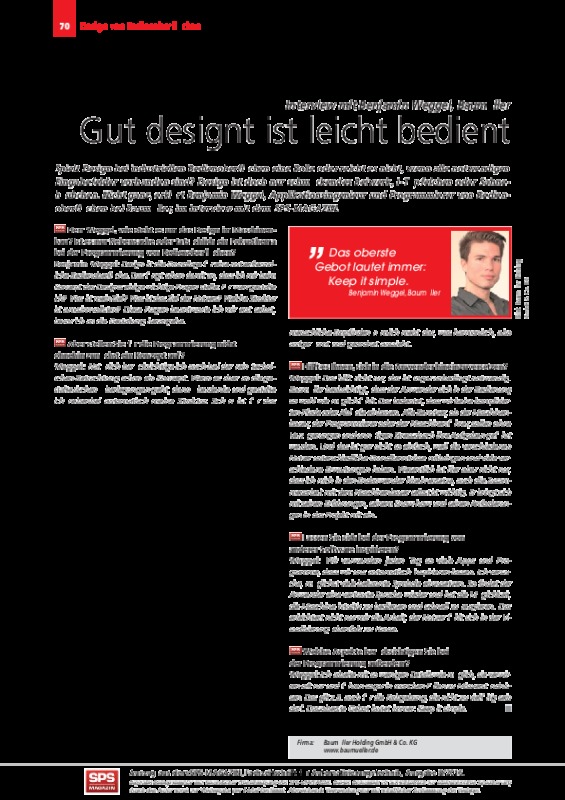 Immagine di copertina Publication Gut designt ist leicht bedient