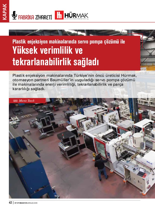 Immagine di copertina Publication Plastik enjeksiyon makinalarında servo pompa çözümü ile