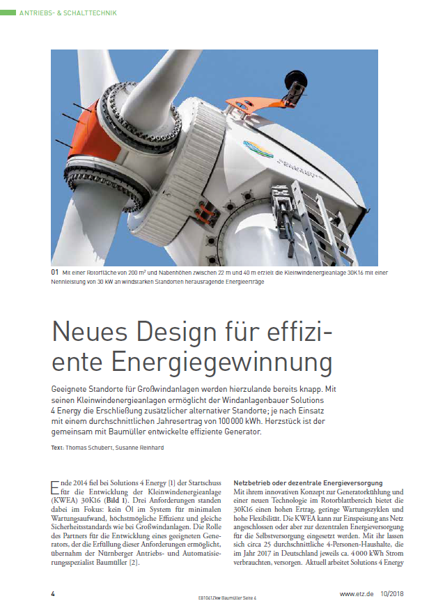 Immagine di copertina Publication etz 10/2018 - Windkraftanlage