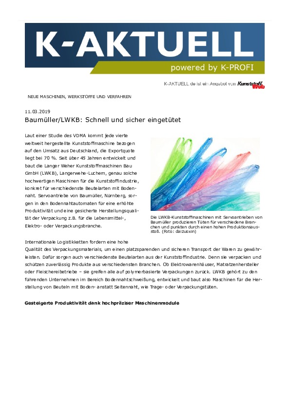 Immagine di copertina Publication Schnell und sicher eingetütet