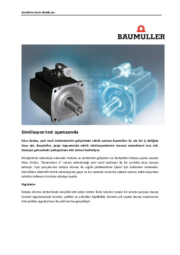 Immagine di copertina Publication Simülasyon test aşamasında