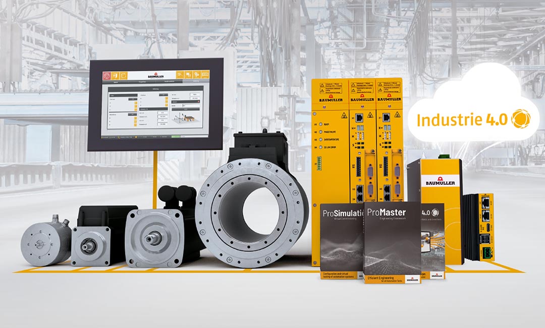 Baumüller servo drive: Servo motors, b maXX servo controllers, control units, and software as a drive system