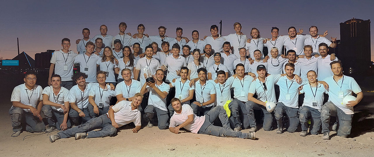 The TUM Boring team at the competition in Las Vegas